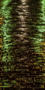 Shine,Light,Miscellanea,Miscellaneous,Road,Motley,Sett,Wet,Paving Stones,Multicolored