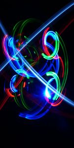 Shine,Light,Motley,Blur,Smooth,Long Exposure,Abstract,Multicolored,Neon