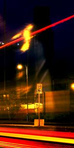 Shine,Light,Movement,Traffic,Long Exposure,Street,Night,Dark