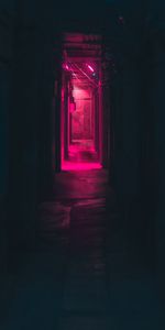 Shine,Light,Pink,Dark,Corridor,Neon