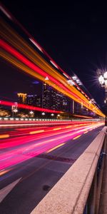 Shine,Light,Road,Long Exposure,Cities,City,Night