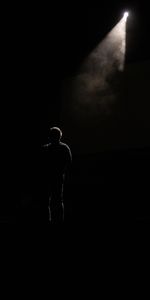 Shine,Light,Silhouette,Loneliness,Dark,Human,Person,Ray