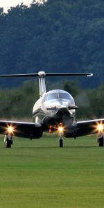 Самолет,Pilatus Pc 12,Взлет,Разное,Свет