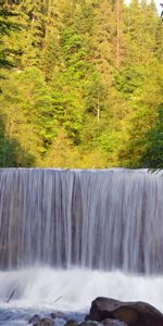 Shine,Nature,Rivers,Light,Forest,Shadows,Transcarpathia,Carpathia,Jonka,Waterfall,Wall,Ukraine