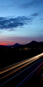 Noche,Brillar,Luz,Camino,Tráfico,Ciudades,Movimiento