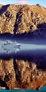 Paisaje,Naturaleza,Montañas,Barcos