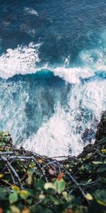 Shore,Bank,Break,Precipice,Water,Nature,Ocean,Waves