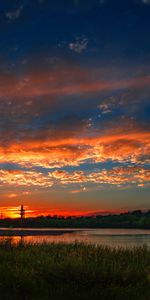 Canne,Roseau,Rive,Nature,Banque,Coucher De Soleil,Rivières,Paysage