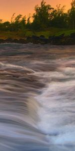 Shore,Bank,Flow,Stream,Wind,Nature,Waves,Storm