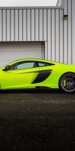 675Lt,Voitures,Vue De Côté,Vert Clair,Mclaren