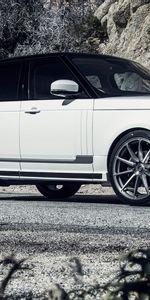 Рендж Ровер (Range Rover),Ленд Ровер (Land Rover),Vogue,Белый,Вид Сбоку,Тачки (Cars)