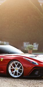 F12,Trs,Тачки (Cars),Красный,Феррари (Ferrari),Вид Сбоку