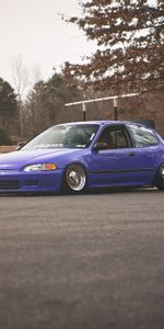 Side View,Honda Civic,Cars,Violet,Purple