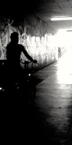 Silhouette,Bw,Chb,Cyclist,Graffiti