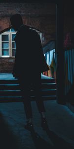 Silhouette,Miscellanea,Miscellaneous,Human,Person,Lane,Dark