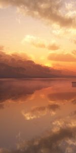 Silhouette,Morning,Fisherman,Nature,Fog,Boat