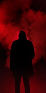 Silhouette,Person,Dark,Human,Smoke,Hood