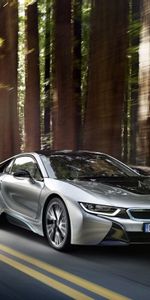 Silver,Silvery,I8,Side View,Bmw,Cars