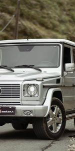 Voitures,Vus,Vue De Face,Mercedes Benz G500,Machine,Argenté,Une Voiture,Argent,Mercedes Benz