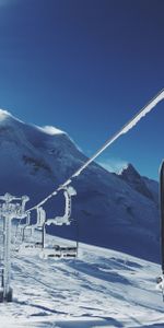 Ski Lifts,Nature,Mountains,Snow