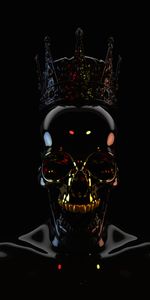 Skull,3D,Crown,Dark