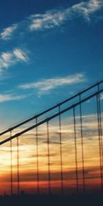 Sky,Bridge,Sunset,Clouds,Dark