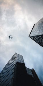 Sky,Building,Miscellanea,Miscellaneous,Flight,Bottom View,Airplane,Plane