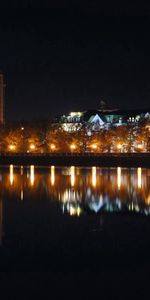 Sky,Building,Shore,Bank,Cities,City,City Lights