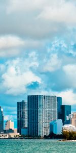 Cielo,Ee Uu,America,América,Florida,Edificios De Gran Altura,Ciudades,Estados Unidos,Playa De Miami,Nubes,Edificio,Miami