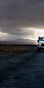 Sky,Cars,Road,Evening,Suv