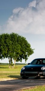 Sky,Cars,Tree,911,997,Front,Wood,Turbo,Porsche