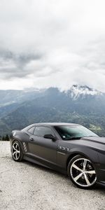 Sky,Chevrolet,Camaro Ss,Clouds,Mountains,Cars