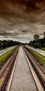 Ciudades,Casas,Cielo,Ferrocarril,Ciudad,Calle