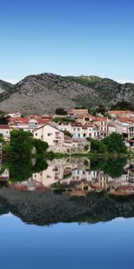 Imeuble,Bâtiment,Villes,Ville,Réflexion,Lac,Sky