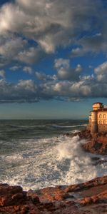 Cielo,Nubes,Costa,Castillo De Boccale Livorno,Naturaleza,Cerrar Con Llave,Cerradura,Hdr,Italia