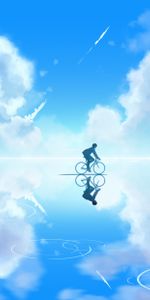 Art,Nuages,Cycliste,Sky