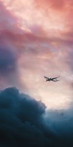 Sky,Clouds,Flight,Nature,Airplane,Plane