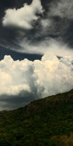 Naturaleza,Cielo,Nubes,Verduras,Cerro,Loma,Paisaje