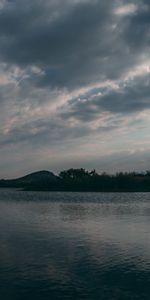 Sky,Clouds,Lake,Nature,Evening