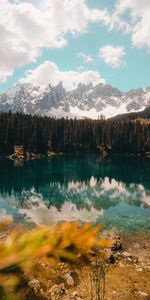 Sky,Clouds,Lake,Reflection,Nature,Mountains