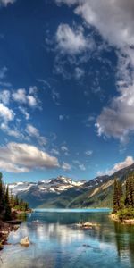 Sky,Clouds,Lake,Rivers,Nature