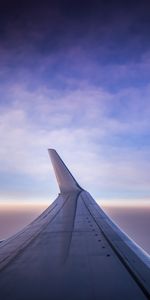 Sky,Clouds,Miscellanea,Miscellaneous,Wing,Airplane,Plane