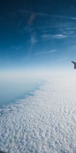 Sky,Clouds,Miscellanea,Miscellaneous,Wing,View,Airplane,Plane