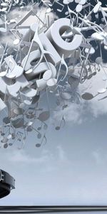 Sky,Clouds,Miscellanea,Notes,Miscellaneous,Headphones,Music