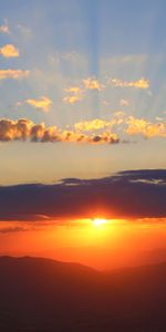 Naturaleza,Puesta Del Sol,Cielo,Montañas,Nubes