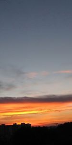 Sky,Clouds,Outlines,Evening,Nature,City,Lilac,Silence