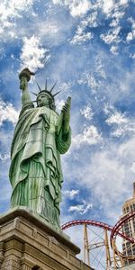 Sky,Clouds,Statue Of Liberty,Landscape