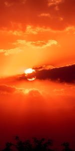 Sun,Nuages,Nature,Horizon,Sky,Coucher De Soleil