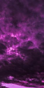 Sky,Clouds,Violet,Thick,Dark,Purple