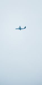 Sky,Grey,Airplane,Plane,Minimalism